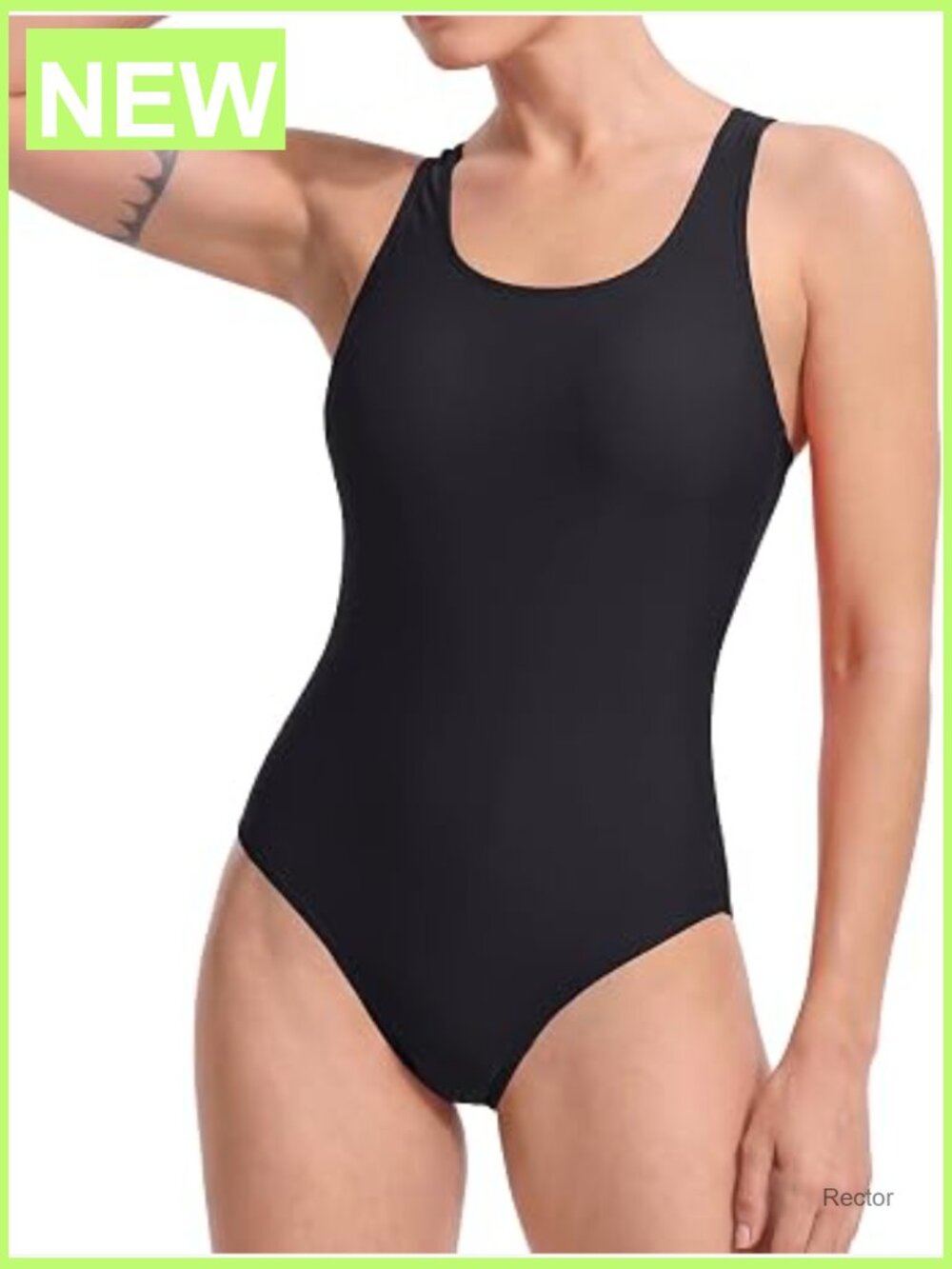 Athletic Women's One Piece Swimsuit U-Back Chlorine Resistant Quick Dry Full